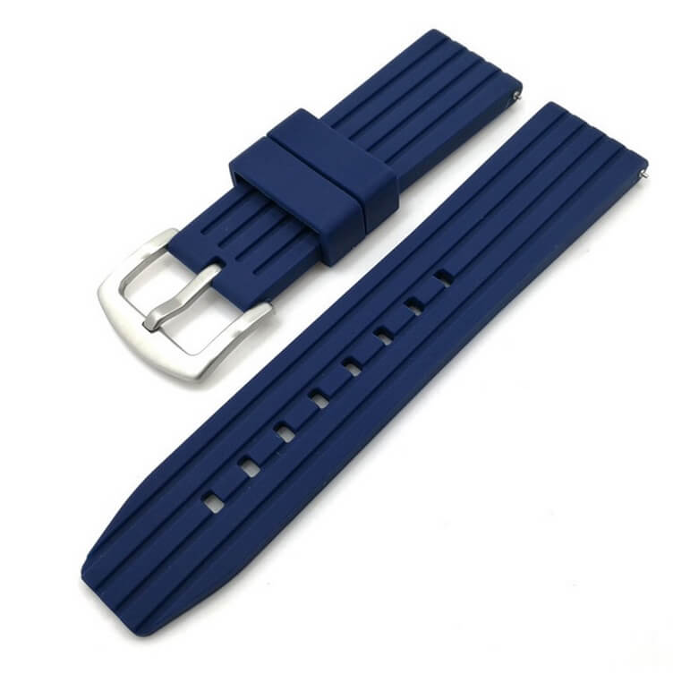 Bracelet Silicone Bleu Souple 20mm 22mm 24mm